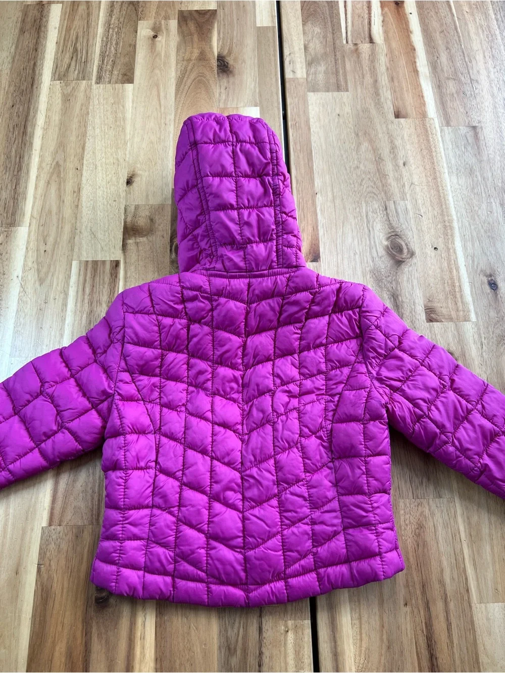 Reebok Girls 2T Fuchsia Hooded Puffer Jacket Quilted lightweight